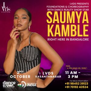Foundations & Choreography Workshop with Saumya Kamble